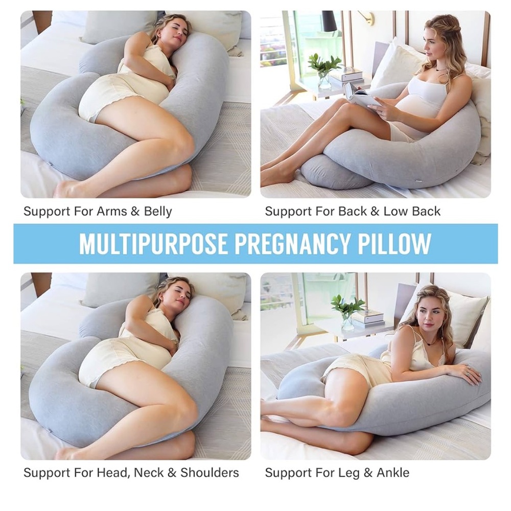 Pharmedoc Pregnancy Pillow, C-Shape Full Body Pillow
